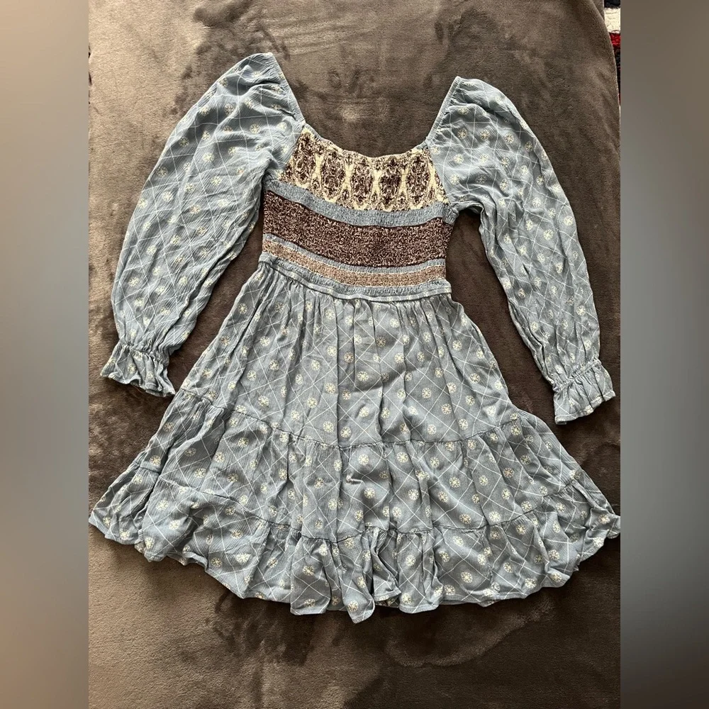 Blue B Collection Blue Ruffle Dress - Picture 2 of 3